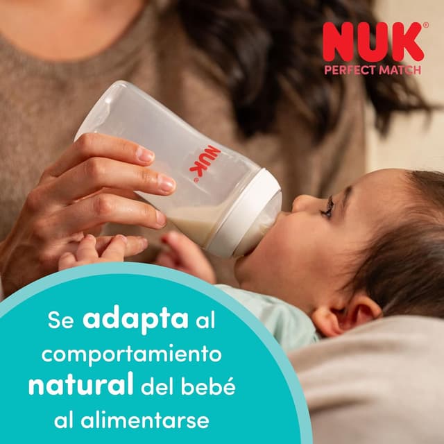 Detalle 2 de NUK Perfect Match Biberón 260 ml anticólicos