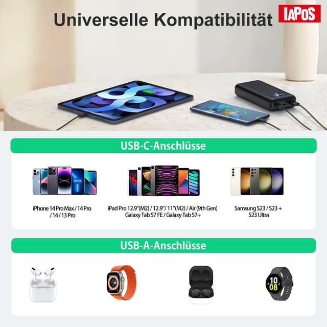 Thumbnail 6 de Power Bank 26.800 mAh PD 3.0 QC 4.0 Schwarz