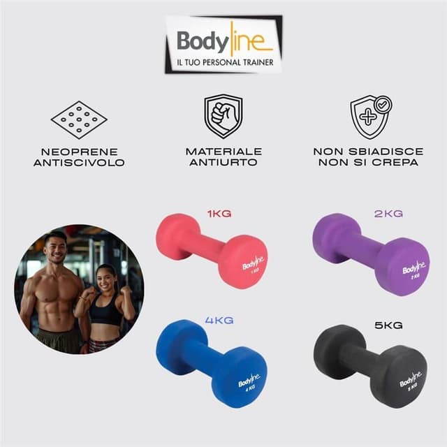 Thumbnail 2 de Bodyline Manubrio in ghisa ricoperto Neoprene 🏋