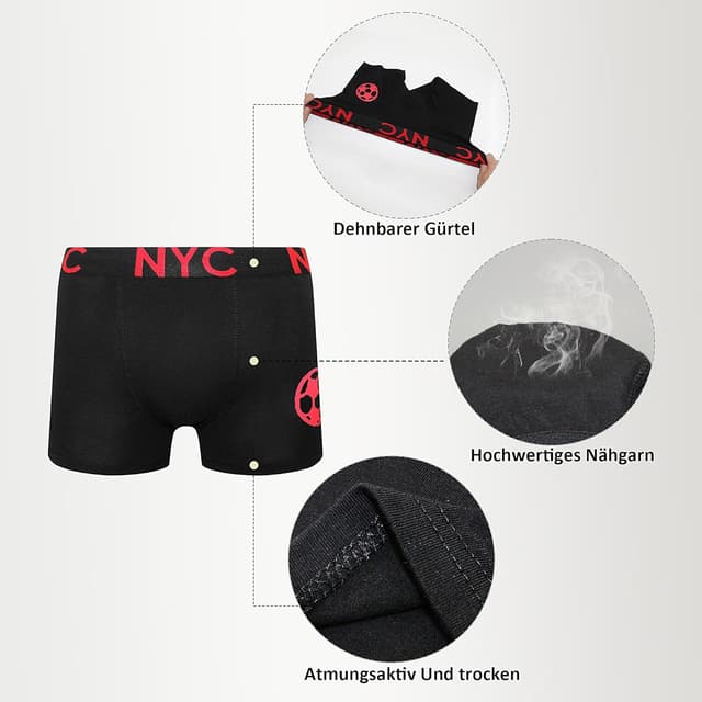 Detalle 2 de Lakpoau Jungen Boxershorts aus Baumwolle (12er Pack) – Größen 134–176