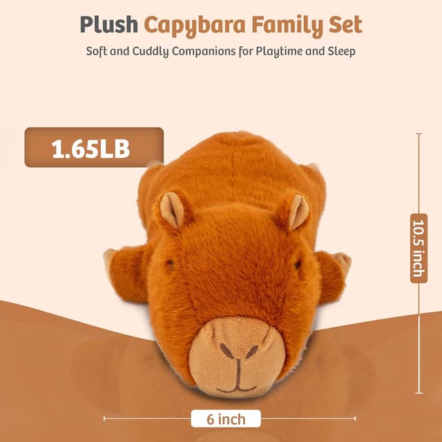 Detalle de Marysun Microwavable Capybara Plush 1 lb heating pad