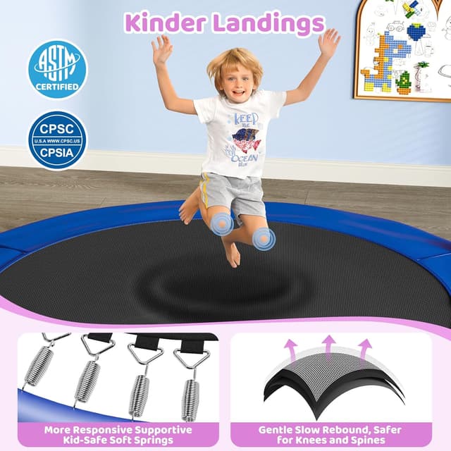 Detalle 2 de Yohood 55" Trampoline for Kids 55