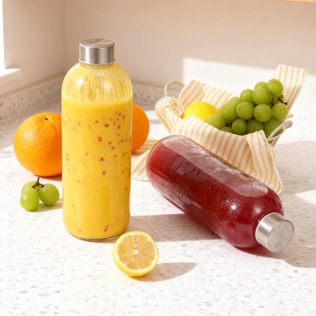 Thumbnail 5 de Bayseun 1000ML Glass Water Bottle 3 Pack