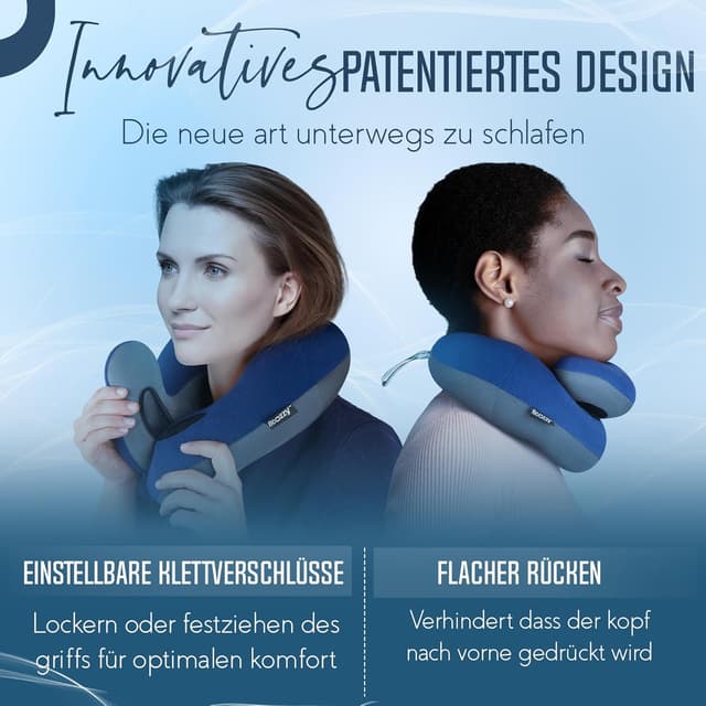 Detalle de BCOZZY Nackenkissen XL für Flugzeug, 40 cm