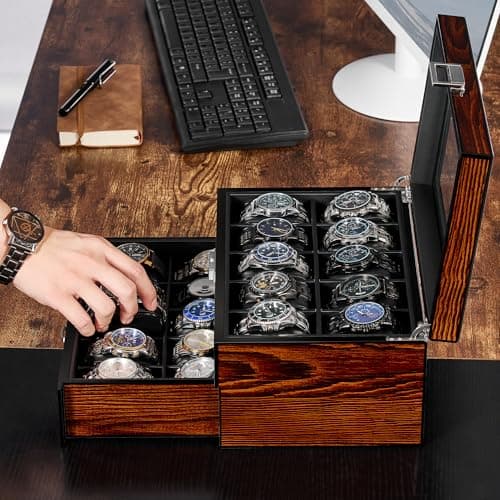 Thumbnail 2 de BEWISHOME Caja de Relojes 20 Compartimentos