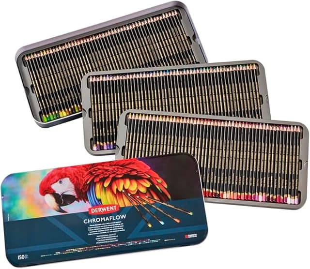 Imagen de Derwent Chromaflow Estuche 150 lápices 3.5mm mezcla suave 🖍️ en OfertitasTOP