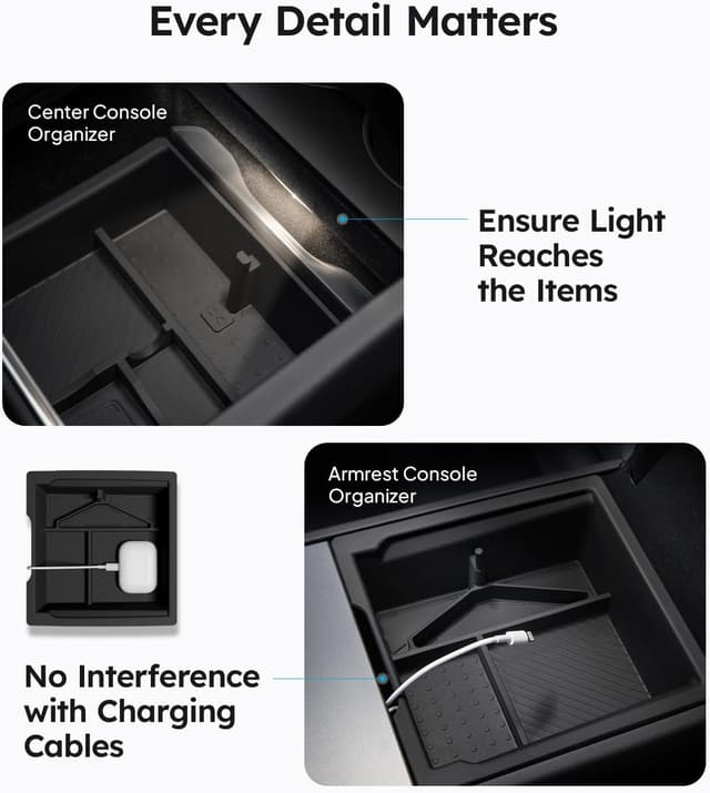 Thumbnail 4 de Wigoo Center Console Organizer 4PCS