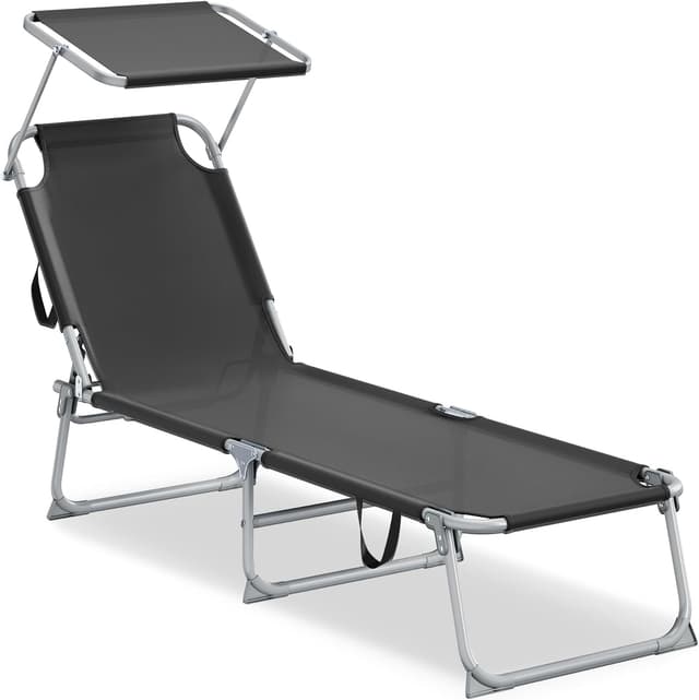 Detalle de SONGMICS chaise longue pliable 110 kg