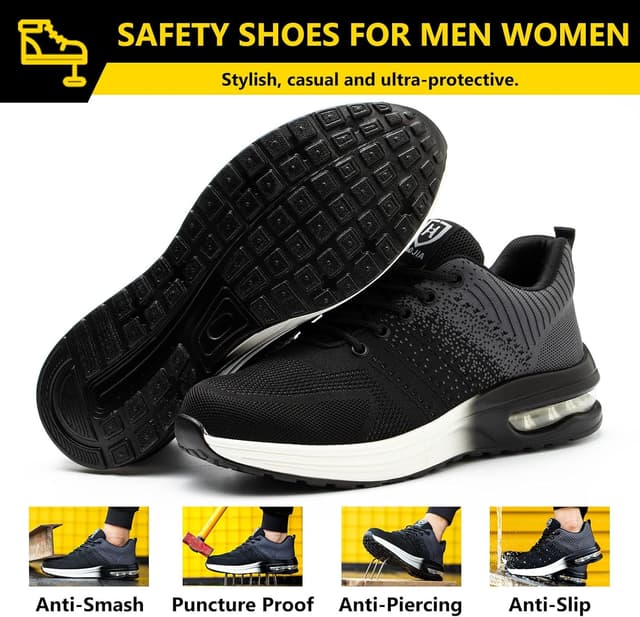 Detalle 2 de Chaussures de sécurité Baofular en mesh légères, antidérapantes, embout acier