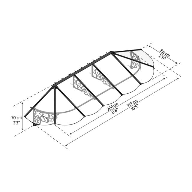 Thumbnail 4 de CANOPIA Lily XL marquesina 319x88 cm 🏠