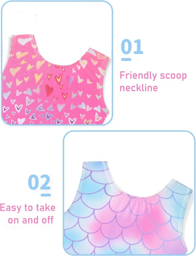 Detalle de Tstiti Gymnastics leotards 2 pack for girls