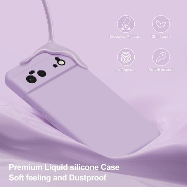 Detalle de Pixel 6 silicone case, purple protection