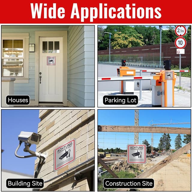 Thumbnail 5 de Videoüberwachung Schild 15x15 cm, 2 Stück