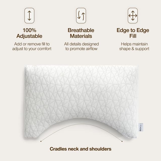 Thumbnail 4 de Coop Home Goods Crescent Adjustable Pillow