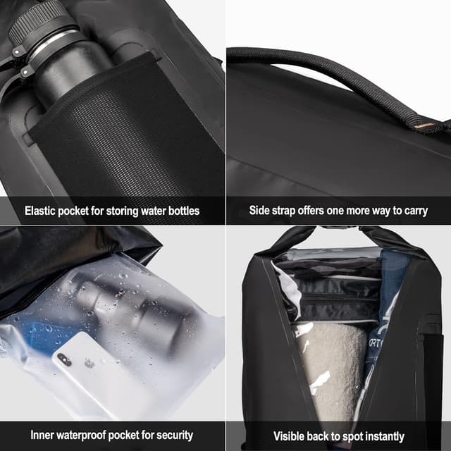 Detalle de Dry Bag Upgraded 20L–45L waterproof dry sack for paddleboarding, kayaking, fishing and more