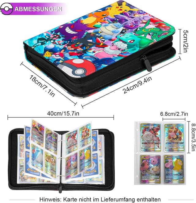Thumbnail 3 de Sammelkarten Album für Pokémon‑Karten, 400 Karten
