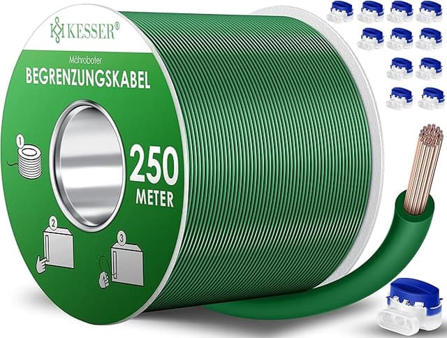 Imagen de KESSER® Cable de limitación para robot cortacésped 250m verde 🔗 en OfertitasTOP