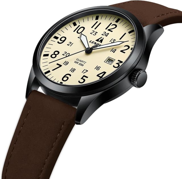 Detalle de LN LENQIN Militär-Armbanduhr 42 mm