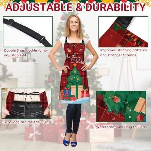 Thumbnail 4 de FunChaos 2 pièces tabliers de Noël imperméables ⚙