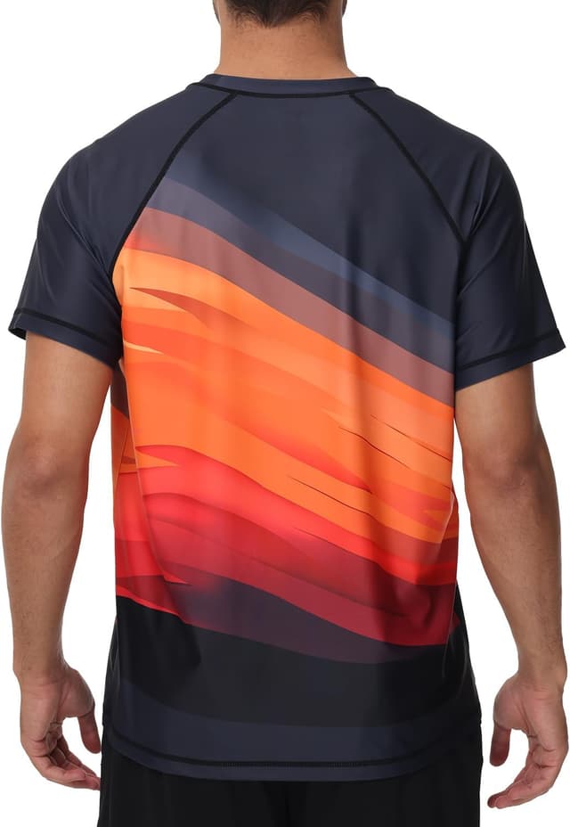 Detalle 2 de VAYAGER Hauts de bain anti-UV UPF 50+ manches courtes pour homme – séchage rapide, coupe décontractée