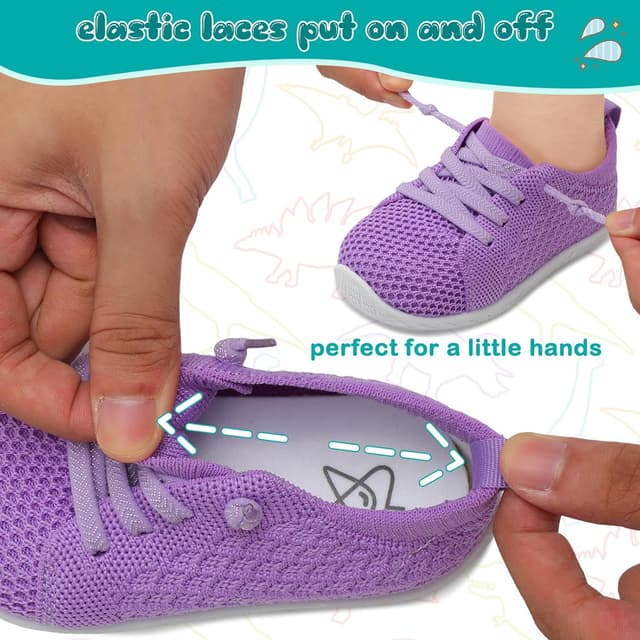 Detalle de JOINFREE Toddler Barefoot Trainers (Wide Fit) – Breathable Mesh Slip-On Shoes for Walking & Play