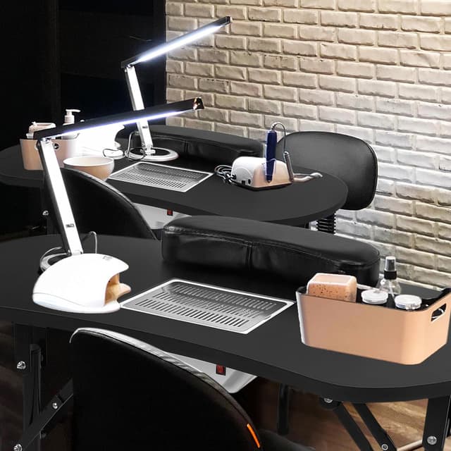 Detalle 2 de YRHome Table de manucure pliable avec aspiration