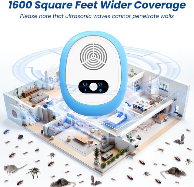 Thumbnail 6 de PKBD PKBD 4 PCs Rodent Ultrasonic Pest Repeller 1600 sqft