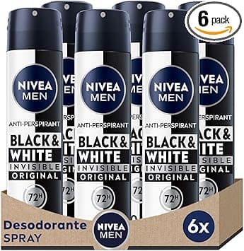 Imagen de NIVEA MEN Black & White Invisible Spray 💪 Pack 6 (6x100ml) en OfertitasTOP