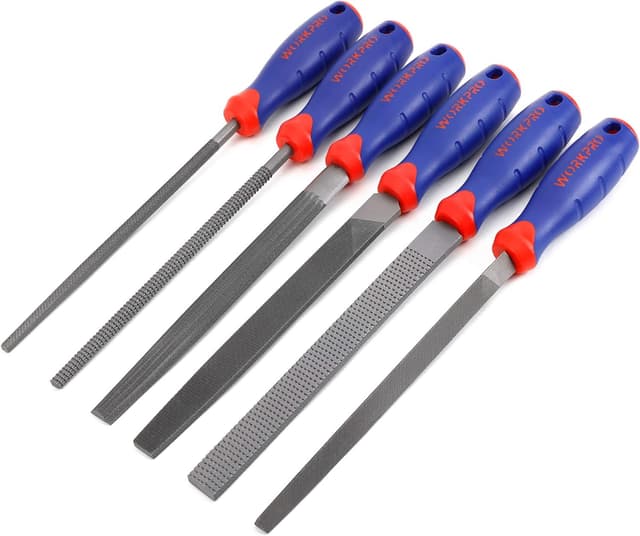 Detalle de WORKPRO 200 mm Wood Rasp & Metal File Set (6-Piece) with Soft-Grip Handles