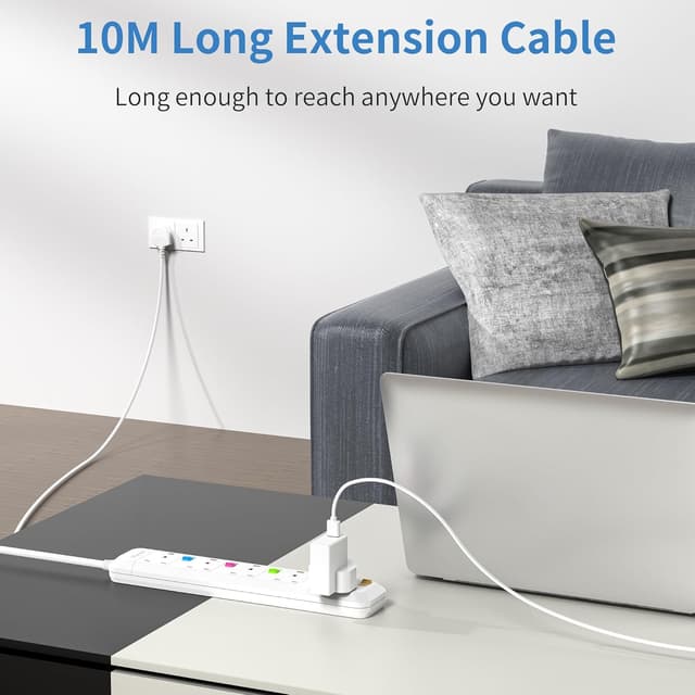 Thumbnail 5 de Mscien Long Extension Lead 10M 5‑Way Power Strip