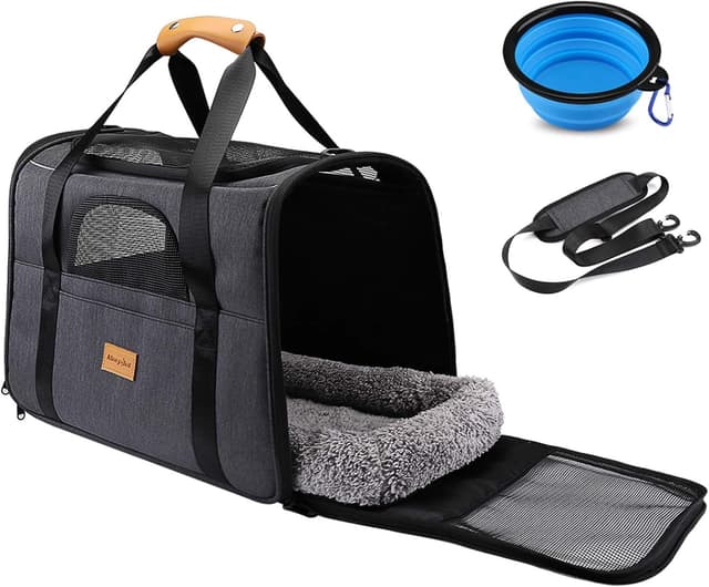 Detalle de Morpilot Airline Approved Top-Opening Cat Carrier (L) - Grey, for cats up to 9kg