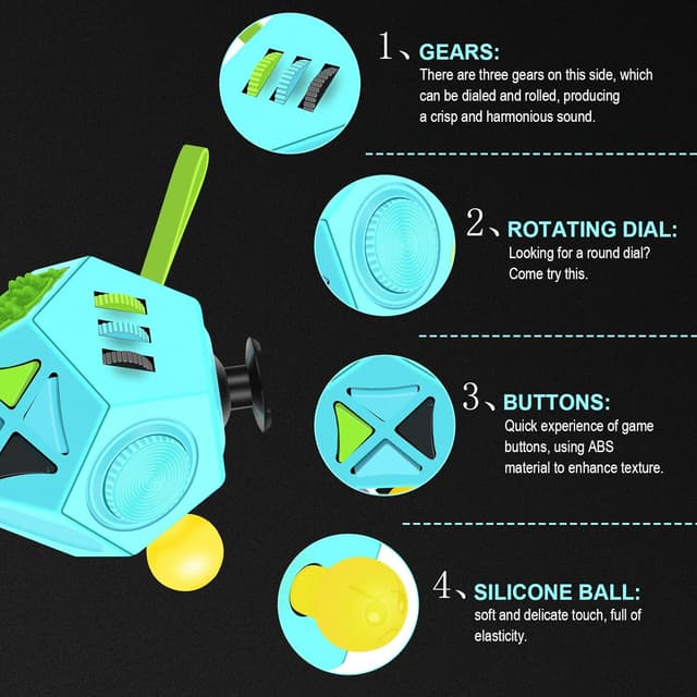 Detalle 2 de Fidget Dodecagon 12-sided fidget cube 🎲