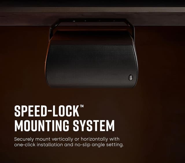 Detalle de Polk Audio Atrium 5 2-Way Outdoor Speakers (Pair) in Black with Speed-Lock Mounting