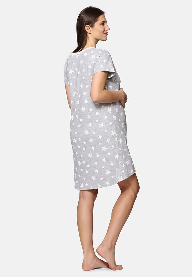 Detalle 2 de Be Mammy Camicia da Notte maternità con allattamento