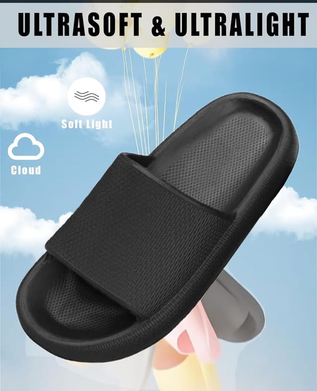 Detalle de Ciabatte Donpapa da casa “Nuvola” in EVA: pantofole da doccia/piscina antiscivolo