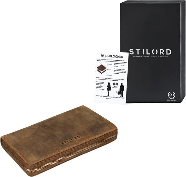 Detalle 2 de STILORD Emilia Billetera cuero RFID