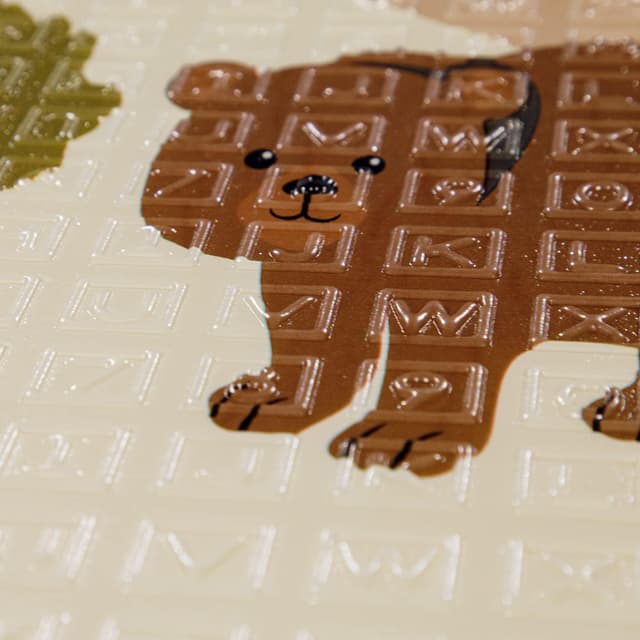 Detalle de Paco Home faltbare Spielmatte / Krabbelmatte (180×200 cm), wendbar & abwischbar – Tier-Motiv, bunt