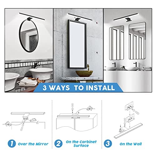 Detalle 2 de Azhien Lámpara LED de Espejo 10W 💡 Impermeable 40cm Blanca