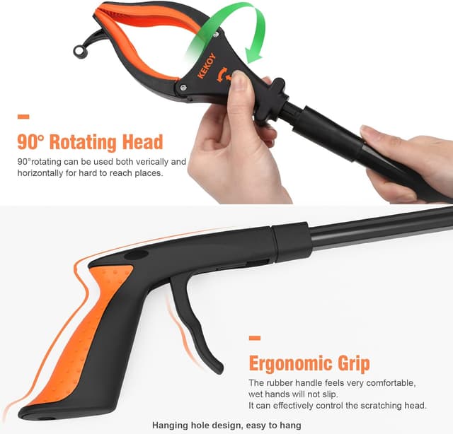 Thumbnail 6 de Kekoy 44" Grabber Reacher Tool with Light