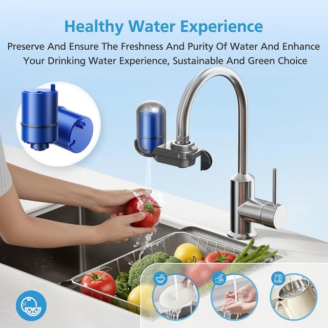 Thumbnail 6 de 6-Pack RF9999 Faucet Mount Replacement Filter for PUR / PUR PLUS (Blue) — NSF Certified