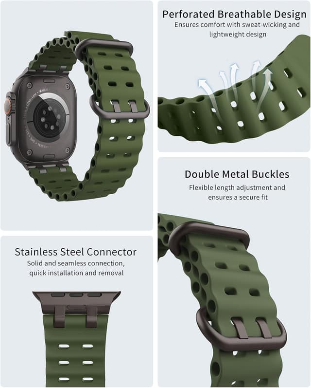 Detalle de TiMOVO Ocean Strap for Apple Watch Ultra 49mm