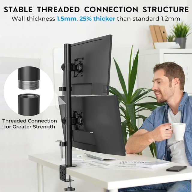 Thumbnail 1 de BONTEC Supporto Doppio Schermo Verticale 13–34