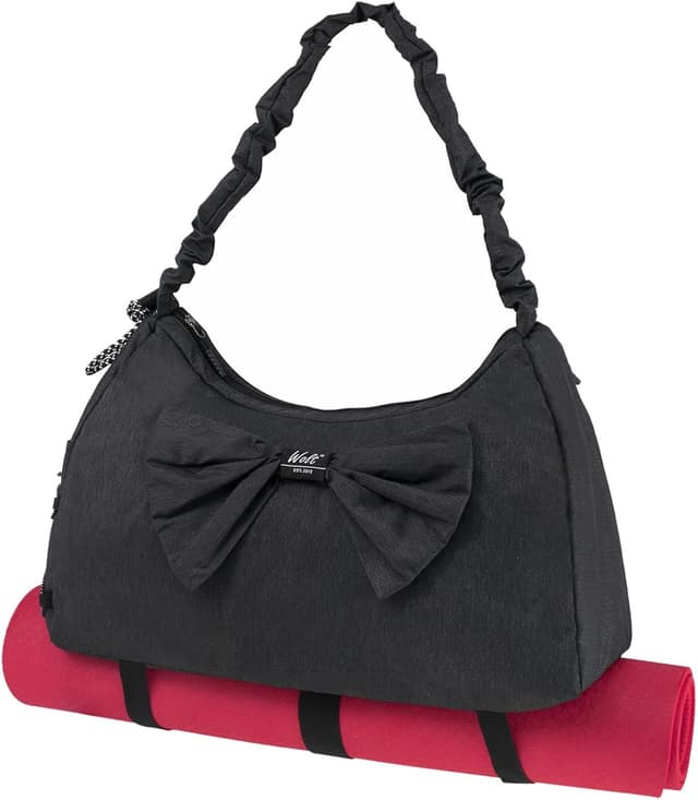 Detalle de Women’s gym bag with shoe compartment, wet pocket and yoga mat strap (46 x 18 x 30 cm)