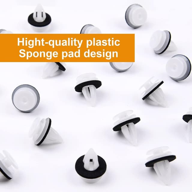 Detalle de URAQT set da 50 clip e rivetti in plastica universali per fissaggio pannelli auto e portiere