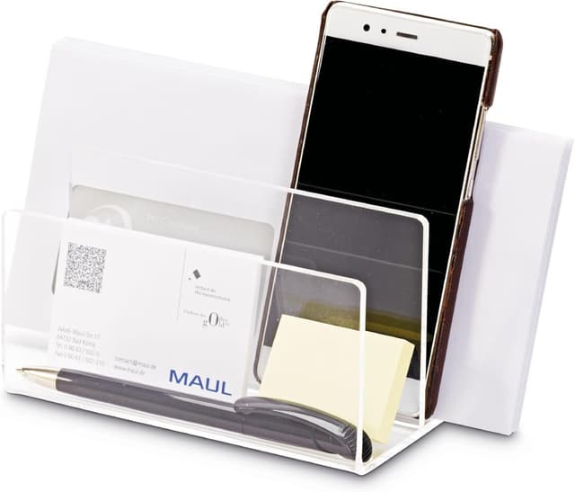 Detalle 2 de MAUL porte-cartes en acrylique transparent avec 2 compartiments