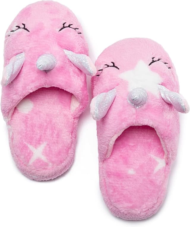 Detalle de Piefry peignoir fille à capuche licorne en flanelle (avec pantoufles) – 4 pièces