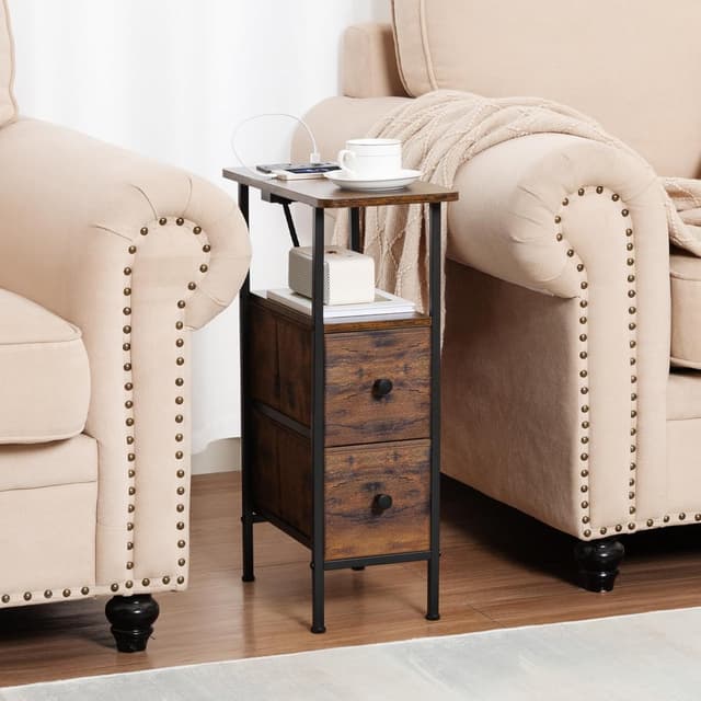 Detalle 2 de AMHANCIBLE Slim Bedside Table 40cm