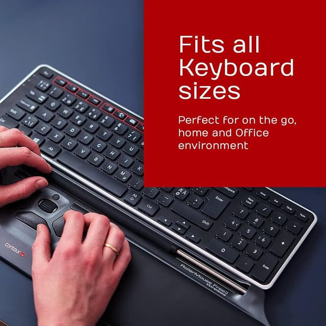 Detalle 2 de Contour RollerMouse Pro3 mouse ergonomico RSI con poggiapolsi in memory foam, velocità regolabile e 5 pulsanti programmabili