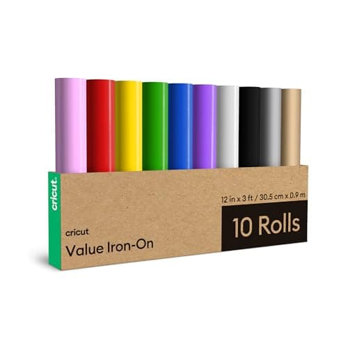 Imagen de Cricut Vinilo Textil 10 rollos 30,5×91 cm 🎨 en OfertitasTOP