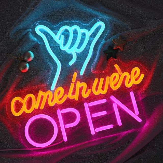 Detalle de DWOOKE Open neon sign USB LED